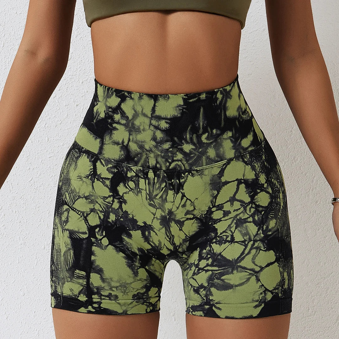 Tie-dye seamless sport shorts