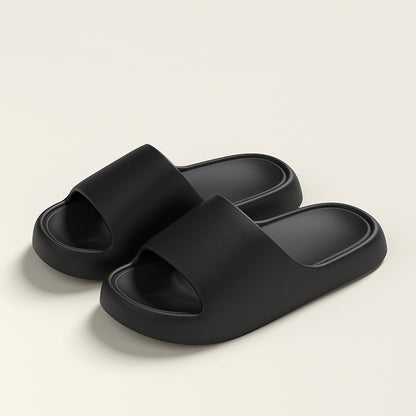 Solid Thick-soled Slides