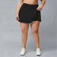 Plus size drawstring double-layer sports shorts