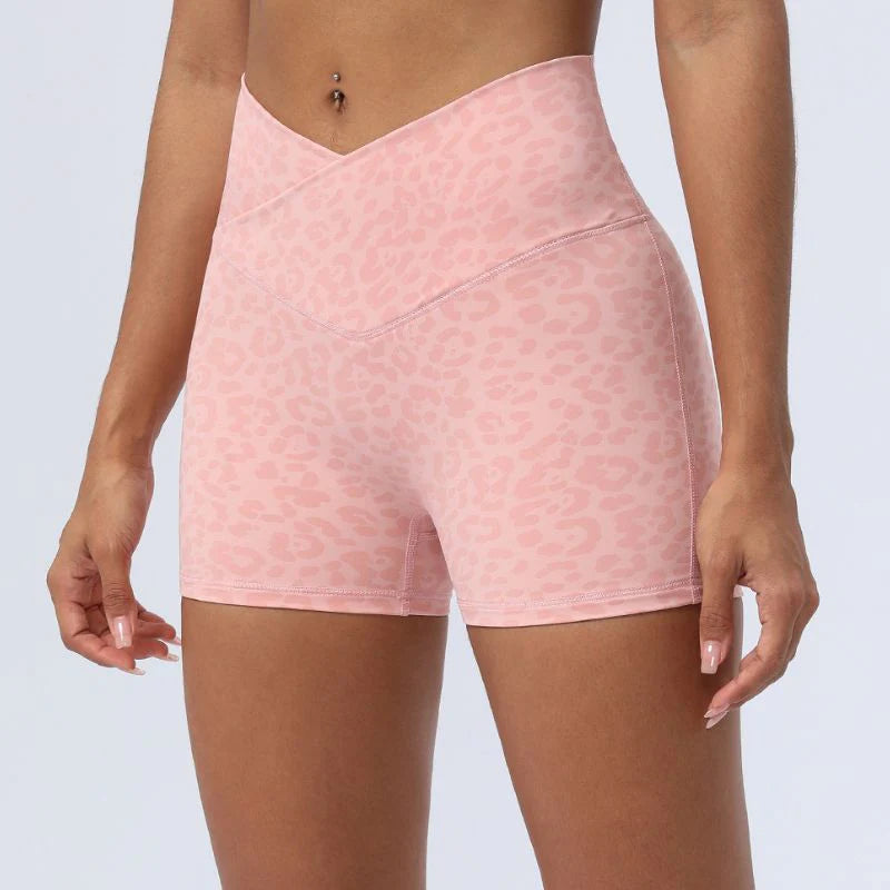 Butt-Lifting Leopard Print Yoga Shorts