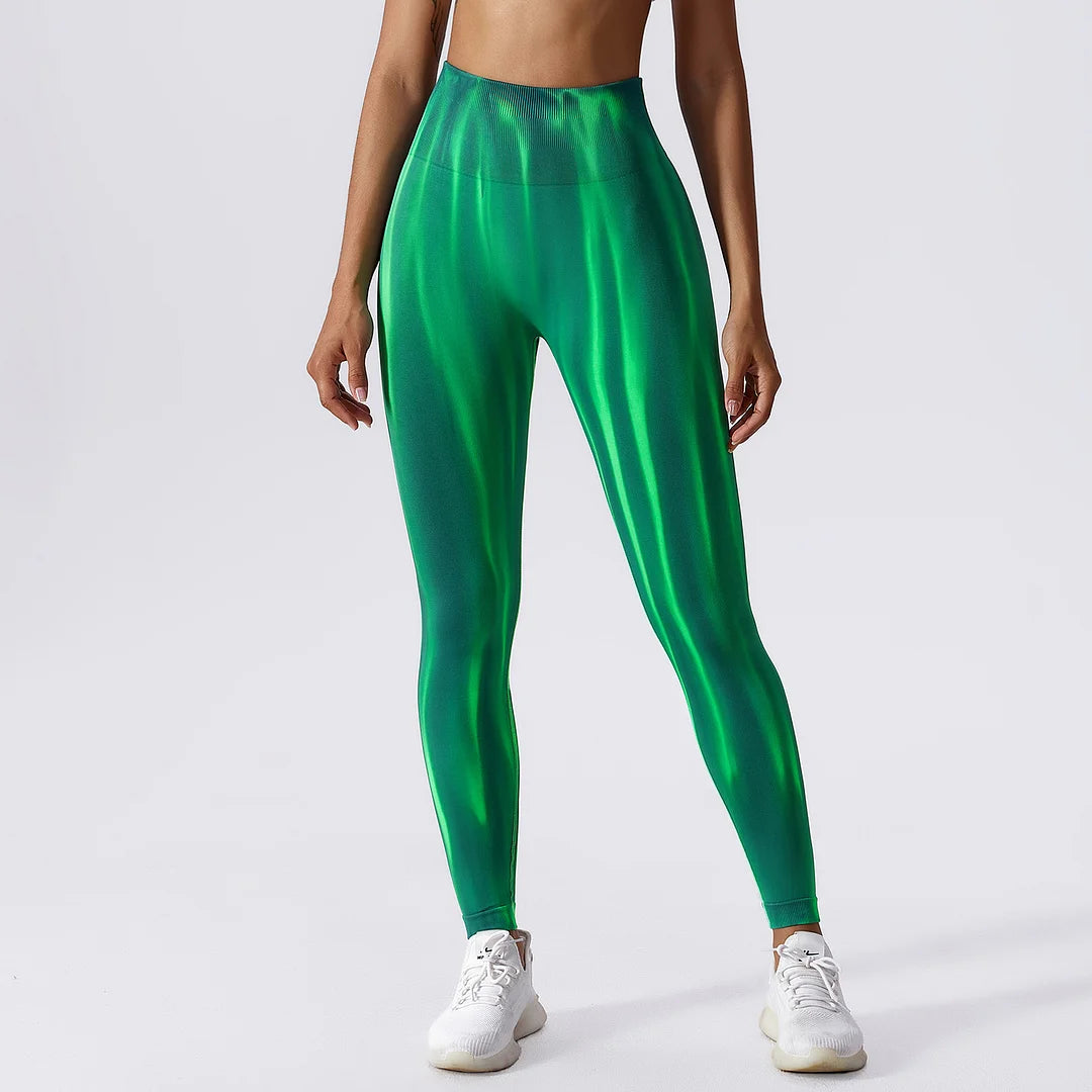 Buy Women's Shiny Satin Lycra Dark Green Color Leggings Small Size at  Amazon.in