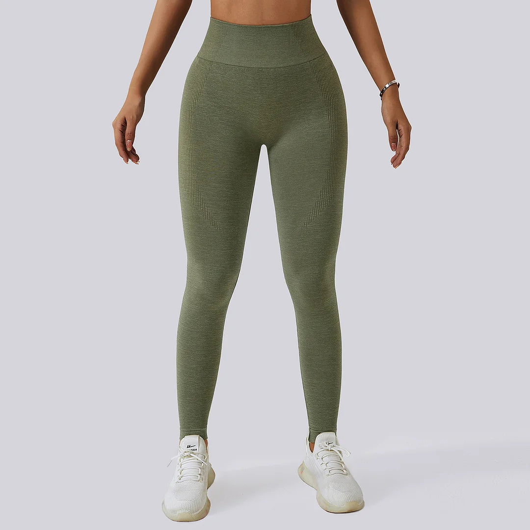 Seamless hip-lift sports leggings