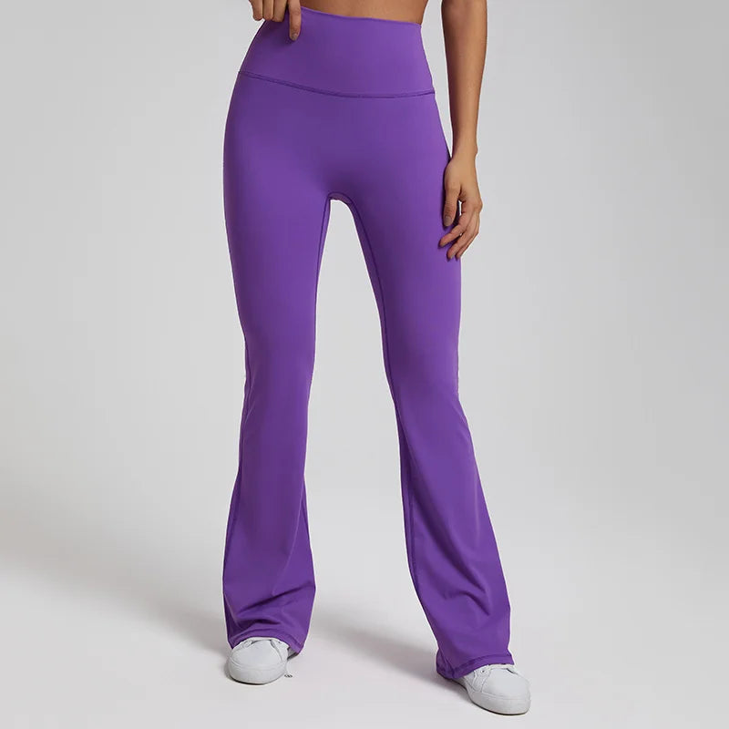 High stretch sports flared pants