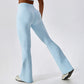 Cross-Waist Flare Pants