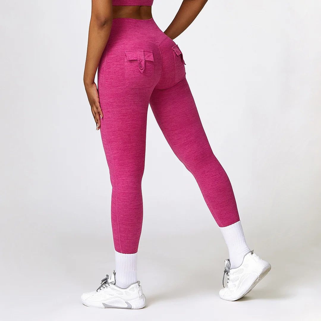 High waisted Pants pocket Leggings